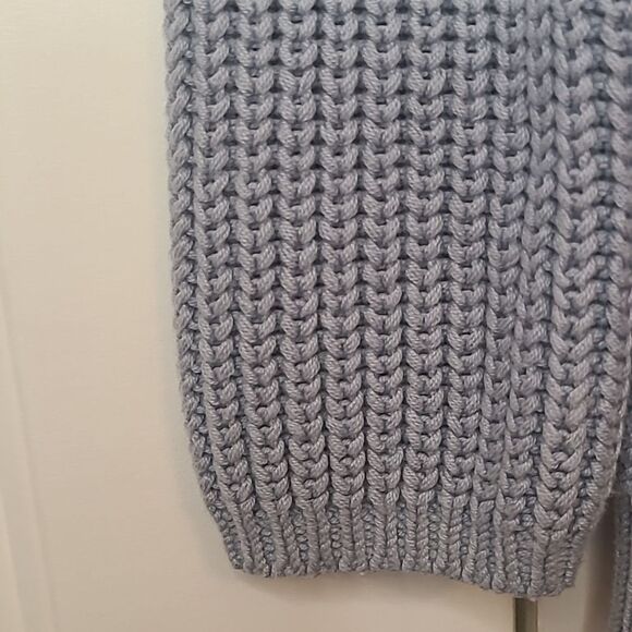 Haven Well Within Light Blue Shawl Collar Cardigan Cotton Chunky Knit Size XS - Picture 5 of 12